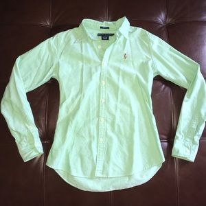 Ralph Lauren mint green slim fit oxford